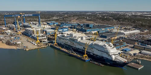 Aerial view of the the Port of Turku, Finland