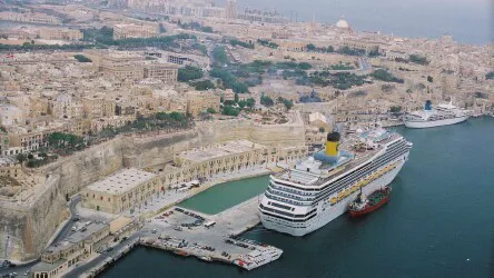 Aerial view of the the Port of Valletta, Malta