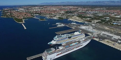 Aerial view of the the Port of Zadar, Croatia