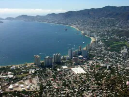 Aerial view of the the Port of Acapulco, Mexico