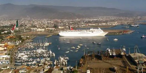 Aerial view of the the Port of Ensenada, Mexico