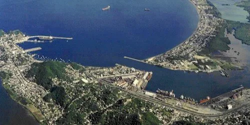 Aerial view of the the Port of Manzanillo, Mexico