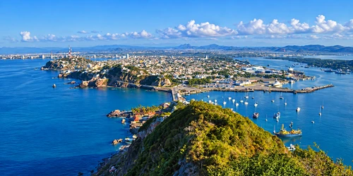 Aerial view of the Port of Mazátlan, Mexico