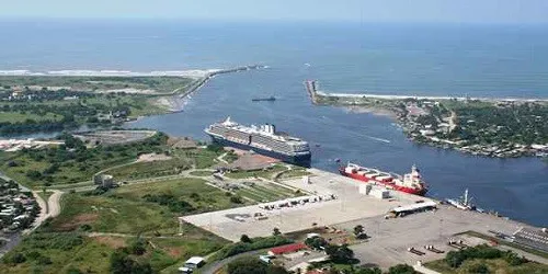 Aerial view of the Puerto Chiapas, Mexico