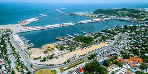 Aerial view of the the Port of Salina Cruz, Mexico