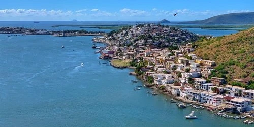 Aerial view of the the Port of Topolobampo, Mexico