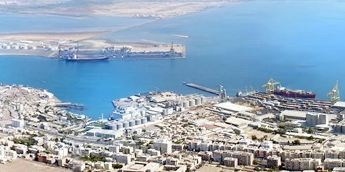 Aerial view of the the Port of Aden, Yemen