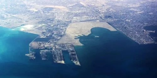 Aerial view of the the Port of Dammam, Saudi Arabia