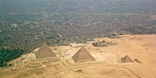 Aerial view of the Port of Giza, Egypt