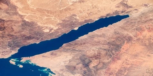 Aerial view of the Gulf of Aqaba