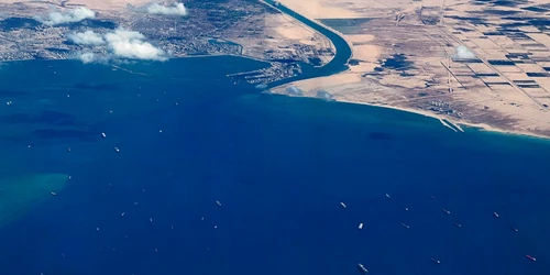 Aerial view of the Gulf of Suez