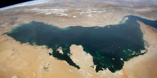 Aerial view of the Persian Gulf