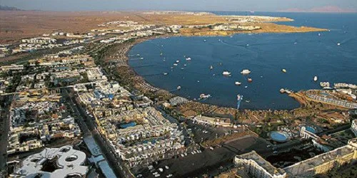 Aerial view of the the Port of Sharm El-Sheikh, Egypt