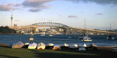 Aerial view of the Port of Auckland, New Zealand