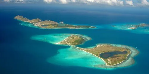 Aerial view of the the Port of Los Roques, Venezuela