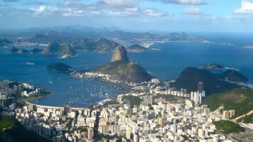 Aerial view of the Port of Rio de Janeiro, Brazil