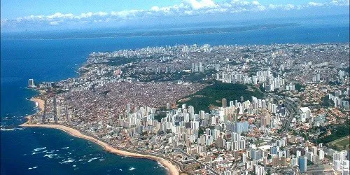 Aerial view of the the Port of Salvador, Brazil