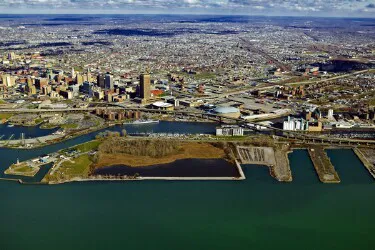 Aerial view of the Port of Buffalo, New York