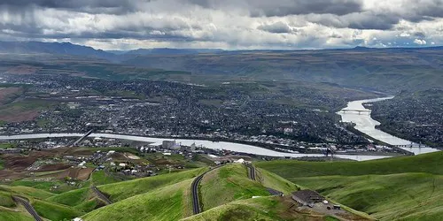 Aerial view of the the Port of Clarkston, Washington