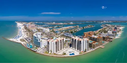 Aerial view of the Port of Clearwater, Florida