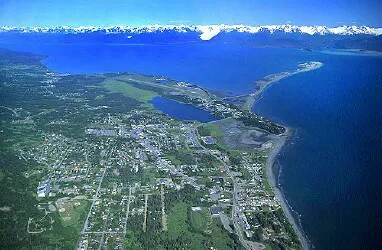 Aerial view of the Port of Homer, Alaska