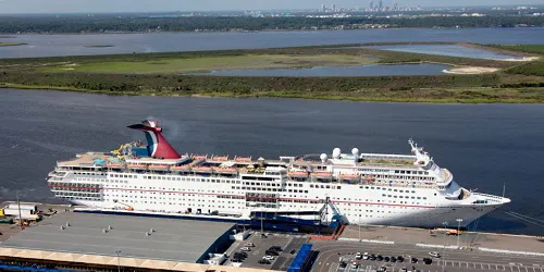 Aerial view of the the Port of Jacksonville, Florida