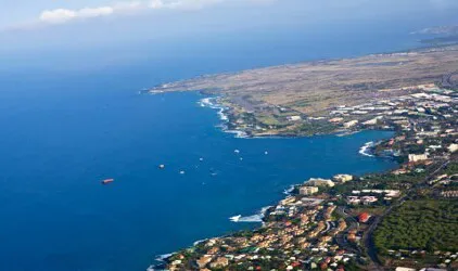 Aerial view of the Port of Kailua-Kona, Hawaii