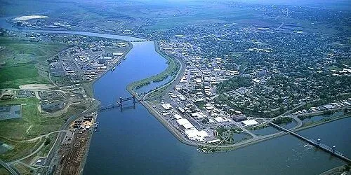 Aerial view of the the Port of Lewiston, Idaho