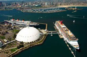 Aerial view of the Port of Long Beach, California