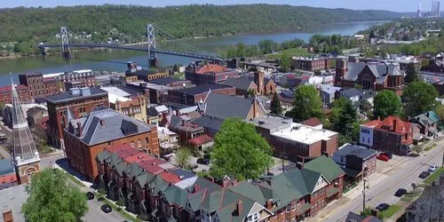 Aerial view of the the Port of Maysville, Kentucky