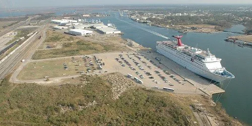 Aerial view of the the Port of Pascagoula, Mississippi