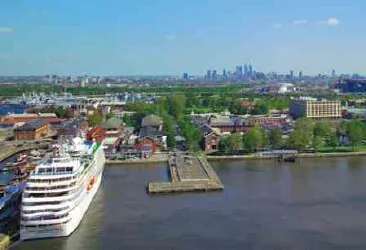 Aerial view of the the Port of Philadelphia, Pennsylvania