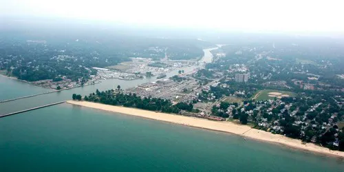 Aerial view of the the Port of Rochester, New York