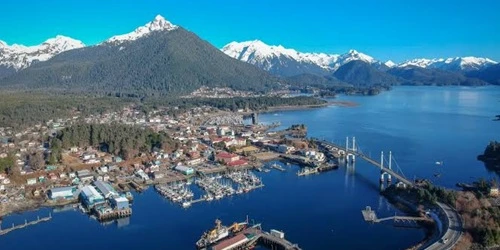 Aerial view of the Port of Sitka, Alaska