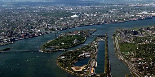 Aerial view of the St. Lawrence Seaway