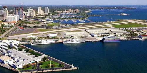 Aerial view of the Port of St. Petersburg, Florida