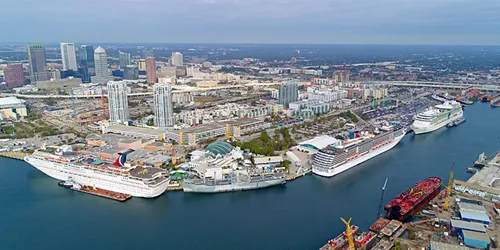 Aerial view of the Port of Tampa, Florida