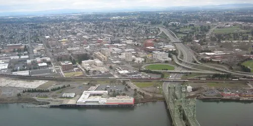 Aerial view of the the Port of Vancouver, Washington