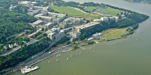 Aerial view of the the Port of West Point, New York