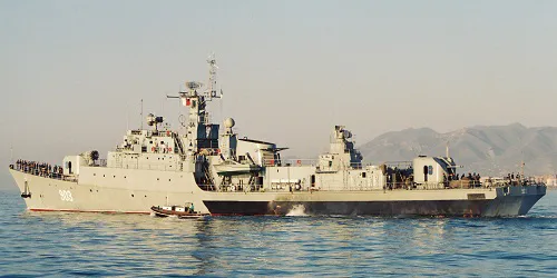 Live real-time tracking of military corvette Rais Korfo from the Algerian National Navy