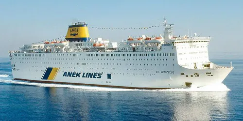 Live real-time cruise ferry tracking of El. Venizelos from ANEK Lines