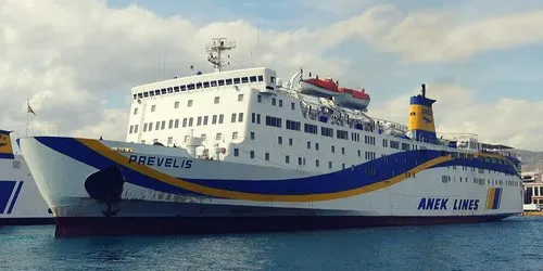 Live real-time cruise ferry tracking of Prevelis from ANEK Lines