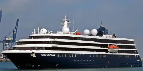 Live real-time ocean cruise ship tracking of World Traveller from Atlas Ocean Voyages