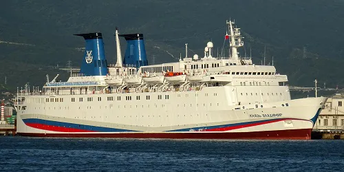 Live real-time ocean cruise ship tracking of Knyaz Vladimir from Black Sea Cruises