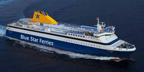 Live real-time cruise ferry tracking of Blue Star Myconos from Blue Star Ferries