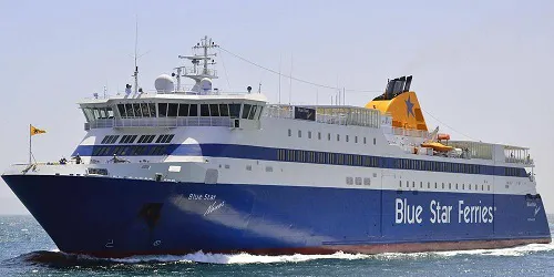 Live real-time cruise ferry tracking of Blue Star Naxos from Blue Star Ferries