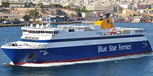 Live real-time cruise ferry tracking of Blue Star Paros from Blue Star Ferries