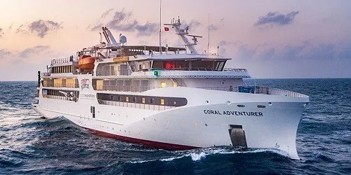 Live real-time ocean cruise ship tracking of Coral Adventurer from Coral Expeditions
