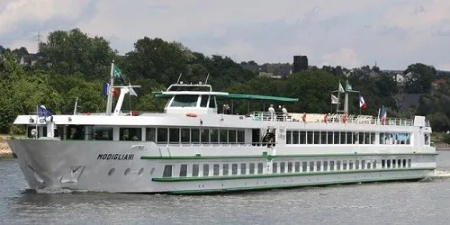 Live real-time river cruise ship tracking of Modigliani from CroisiEurope