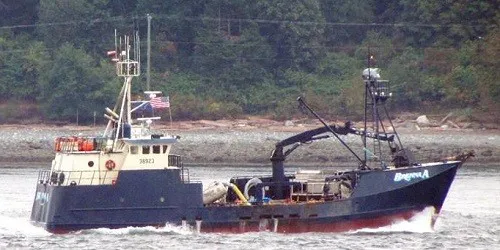 Live real-time iconic ship tracking of Brenna A from Deadliest Catch (TV)